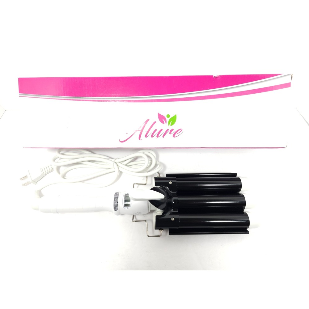 Alure Three‎ Barrel Curling Iron Wand with LCD Temperature Display